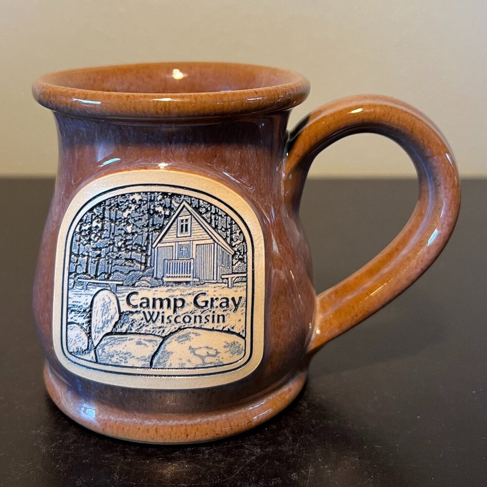 DENEEN POTTERY Handcrafted Hand Thrown Mug CAMP GRAY Wisconsin